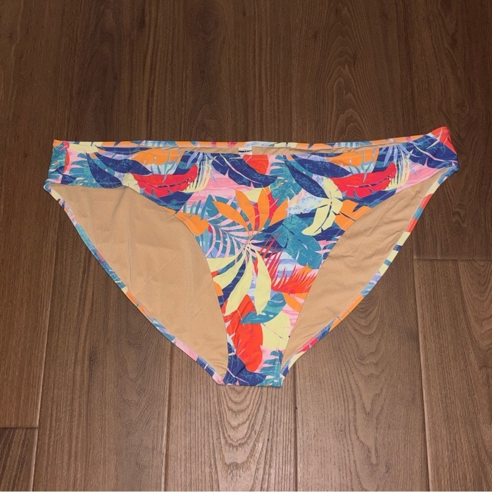 Floral Bikini Bottom Blue Red Yellow Pink Old Navy Woman's Size 4XL NWOT